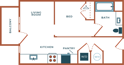 Legacy at Fitz Aurora, CO J01A Studio 546 SF